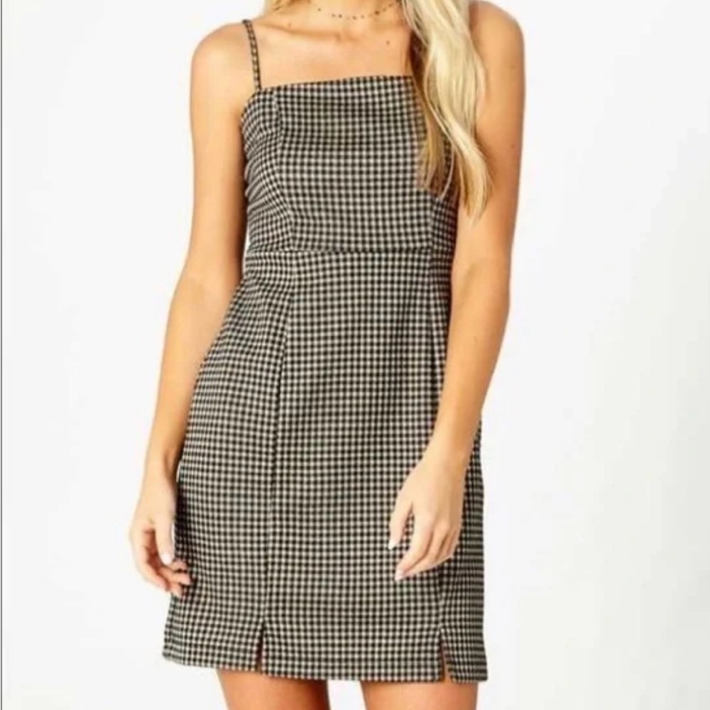 Altar’d State Ruth Gingham Checkered mini dress